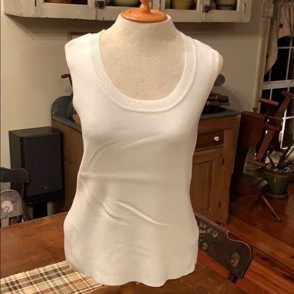 White Stag Small OffWhite Sleeveless Knit Top - Picture 1 of 5